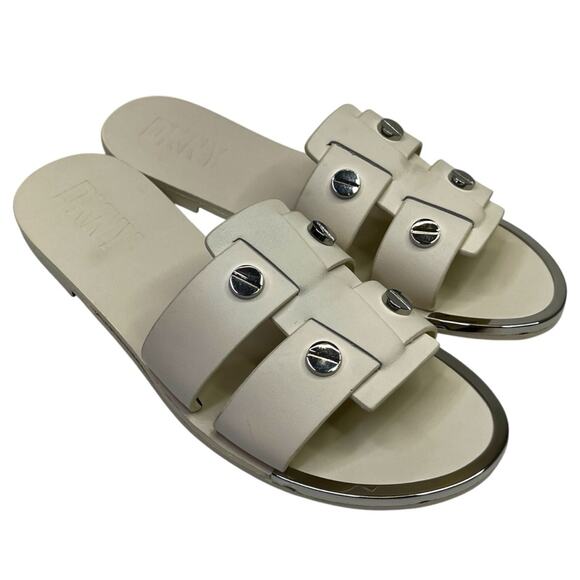 DKNY Glynn Studded Slide sandals egg nog - 6.5 - Picture 1 of 10
